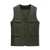 Ropa para Hombres de Mediana Edad y Mayores, Chaleco Multibolsillos Holgado Talla Grande, Chaleco para Hombre, Informal Pesca Exterior Ropa de Papá
