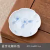 Tigela Coberta Colorida Sob Esmalte Pintada à Mão Azul Lótus Luxo Leve Bule Único Doméstico Conjunto de Chá Kung Fu de Alta Qualidade Tigela de Chá Cerâmica