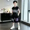 Ropa para Niños Traje de Verano sin Mangas para Niños Estilo Nuevo Verano 2026 Chaleco de Secado Rápido para Niños Mayores, Atuendo de Verano Elegante para Niños