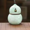 Quemador de Incienso Pequeño de Cerámica Fulu Calabaza Portainciensos Quemador de Aromaterapia Adorno Pequeño Estilo Zen para Interiores del Hogar Bandeja de Incienso para Mesa de Té China