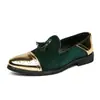 Zapatos Casuales de Moda Slip-On con Borlas de Cuero para Hombre Four Seasons, de Corte Bajo, Estilo Brogue, Color Bloqueado de Pana, Dropshipping