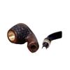 Pipa de madera de ébano tallada a mano, fabricante de pipas de tabaco, venta al por mayor, pipa de cobre de tres usos, pipa de madera maciza, madera