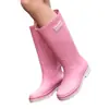 Botas de Chuva de Cano Alto Femininas Moda Europeia e Americana para Exterior, Sapatos Impermeáveis Espessos de Peça Única, Botas de Proteção para os Pés Femininas de Jardim, Botas Longas para Água