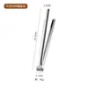 Pinzas para hielo dentadas de acero inoxidable 304 para uso comercial en bares, pinzas pequeñas para hielo, pinzas para café, pinzas para alimentos para restaurantes, bistecs y barbacoas