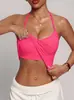 Nuevo Sujetador Deportivo Cruzado de Cuello Halter con Escote en V 2026 para Mujer, Transpirable, que Absorbe la Humedad, Repele el Sudor, Ropa de Yoga para Deportes al Aire Libre y Running