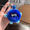 Atacados Pingentes Fofos de Pele de Coelho Rex em Formato de Bolinha, Pingentes de Boneca para Mochila, Chaveiros de Carro de Boneca de Desenho Animado, Estilo Ins