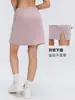 Minifalda deportiva de cintura alta para mujer, diseño de línea A, falda con abertura elegante, casual y versátil, adecuada para fitness y tenis, D26050