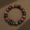 Ébano contas antigas dispostas pulseira de madeira masculina e feminina anel único contas barril contas de Buda pulseira cabo Wenwan estilo étnico vintage