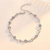 Crystal Love moda S925 banhado a prata zircão em forma de coração pulseira feminina jóias transfronteiriças AliExpress Pinduoduo transmissão ao vivo