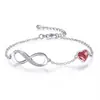 Moda Estilo Japonês e Coreano Personalidade Pulseira Clássica Número 8 Ins Design de Nicho Pulseira de Coração Simples de Alta Qualidade para Mulheres
