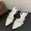 Sandalias de tacón alto negras, abiertas, con diseño calado, estilo metálico, a la moda y versátiles, nueva colección de verano 2026, con un diseño único y elegante