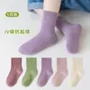 Nuevo Artículo Popular Calcetines para Niños Otoño e Invierno Niñas Patrón de Frutas de Dibujos Animados Calcetines de Media Pantorrilla Calcetines Dulces y Versátiles para Niñas