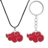 Mercancía de Anime Japonés Transfronteriza Naruto Akatsuki Logo de Nube Roja Llavero Ninja Itachi Collar de Nube Roja Suministro de Comercio Exterior