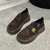 Mocasines con Punta Redonda y Correas de Velcro Versátiles, Nuevo Estilo Primavera y Otoño 2025, Zapatos Cómodos tipo Birkenstock con Plataforma y Suela Gruesa para Mujer