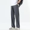 Calças Casuais Masculinas de Verão Largas Retas Tendência Drapê Cor Sólida Calças de Chão Calças Esportivas Calças de Terno Calças Longas Masculinas