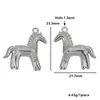 Acero Inoxidable Transfronterizo Chapado en Oro 18K Colgante Sólido de Caballo Accesorios para Collar Pulsera Colgante de Riqueza Instantánea