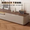 Mueble de TV de Madera Maciza Lujo Ligero Hogar Sala de Estar 2025 Combinación de Mesa de Café Nuevo Mueble de TV de Piso para Apartamento Pequeño
