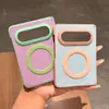 Capa Magnética Color-Blocking Azul Claro Adequada para Celular Dobrável Huawei Pura X Max Edição de Colecionador, Design Simples Anti-Queda de Alto Padrão