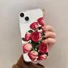 Funda para Teléfono Móvil Manzana 17 Flor de Rosa Roja de Nicho Iphone12/13Promax Nueva de Verano Funda Protectora de TPU