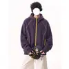 Cárdigan con capucha de peso pesado estilo americano Hsu line deconstruido para hombre, marca de tendencia de alta costura de otoño, chaqueta con capucha fresca y deportiva