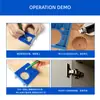Localizador de Furo para Dobradiça de 35mm Ferramenta Auxiliar de Perfuração e Instalação para Marcenaria Doméstica Gabarito de Posicionamento para Dobradiça de Painel de Porta