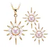 Conjunto de Pérolas Atacado Personalidade Moda Luxo Leve Estilo Simples Cobre Dourado Banhado Colar Pulseira de Pérolas de Água Doce Conjunto de Colar