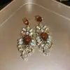 Brincos Vintage Estilo Industrial Pesado Europeu e Americano Étnico Versátil Brincos de Gota Femininos Luxo Leve Temperamento Exagerado Brincos Longos Luxo Leve