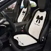 Lujo Ligero y de Gama Alta Cojín para Asiento de Coche Felpa con Lazo Universal Decoración Interior de Coche Funda para Asiento Otoño e Invierno Nuevo Cojín para Asiento