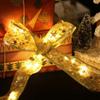 Nuevo transfronterizo led alambre de cobre luz cinta luz cadena de luces lazo cinta seda cadena de luces accesorios árbol de Navidad luz decorativa