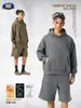 Ropa para Hombre Transfronteriza Niebla Ligero Sudadera con Capucha de Forro Polar Pesado 500g Sudadera con Capucha Forro Polar para Hombre Sudadera Americana para Hombre