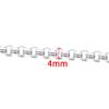 Cadena Redonda de Perlas de Acero Inoxidable 4mm Cadena para Joyería Collar Pulsera DIY Cadena para Clavícula Moda Cadena Decorativa Brillante