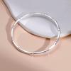 Pulseira de bambu prata pura 999 prata de lei brilhante sólida moda nicho simples pulseira de prata nova pulseira para namorada