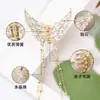Clip de Pinza para Cola de Caballo de Mariposa de Circonita de Lujo con Colgante de Borla Larga, Pinza para el Cabello de Medio Recogido de Alta Gama, Accesorio para el Cabello de Pinza de Tiburón