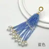 Song Jinzhu Borla de Cuentas Hanfu Broche Colgante Tejido a Mano DIY Encanto para Bolso Estilo Antiguo Cuentas Borla No