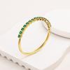 Nueva Pulsera Redonda de Circonio de Color Micro-incrustado de Lujo Ligero para Mujer Cobre Chapado en Oro Real de Alto Color Estilo Europeo y Americano Pulsera Elegante Simple