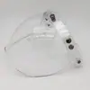 Capacete de motocicleta de fábrica, meio capacete retrô com viseira bolha, lente de segurança à prova de vento com três fivelas, conjunto de suporte