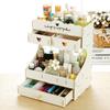 Caja de Almacenamiento Cosmético a Prueba de Polvo de Madera para Escritorio Coreana DIY Caja de Almacenamiento al por Mayor Fabricante Miu Xuer Tamaño Grande 83
