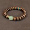 Nudo de Bambú DIY Pulsera de Madera de Ébano Artesanía de Madera Palo de Rosa Sándalo Verde Pulsera Unisex Joyería Cuentas