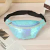 Bolsa de Cintura Unissex Cor Laser para Esportes ao Ar Livre Bolsa de Armazenamento à Prova d'Água TPU Transparente Casual Portátil Bolsa de Ombro