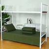 Cama de três peças Classe A dormitório estudante algodão azul cinza branco xadrez algodão único lençol de cama capa de colcha