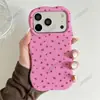Funda de Teléfono Rosa Floral Simple Estilo Coreano Estilo Ins para iPhone 12 Dos en Uno Película con Bordes Ondulados Apple 17Pro
