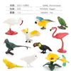 Simulação Transfronteiriça Mini Fazenda Aves Galinha Pato Ganso Vaca Ouro Animal Pequeno Modelo em Miniatura Ornamentos de Mesa de Areia Atacado