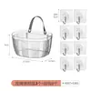 Estante de almacenamiento para cocina, organizador de puerta de armario para montar en la pared, frascos transparentes para especias, recipientes para almacenar cebollas, jengibre, ajo, palillos, tenedores y cucharas