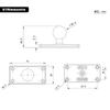Soporte para PDA de carretilla elevadora de picking en almacén tipo B 1" x 2.5" posición de agujero cabeza de bola de 1 pulgada 25.5x 63.5 espaciado de agujeros base