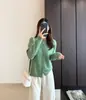 Ropa de Hong Kong y Americana / Suéter de Lana Polar Cachemir de Manga Larga Tejido Cárdigan Prendas de Abrigo Capa Base Otoño