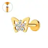 Zeming Original Douyin Más Vendidos F136 Aleación de Titanio y Circonio Aretes de Tachuela Diseño de Nicho Perforación de Lóbulo de la Oreja Tachuelas para Cartílago de la Oreja Estilo Europeo Americano