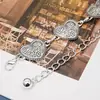 Cadena de Cintura Metálica Tallada Vintage Cadena Accesorio Versátil para Vestido y Abrigo Estilo Étnico Europeo y Americano Adorno de Cintura de Moda