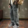 Pantalones casuales color caqui para hombre, pantalones de pierna recta para primavera y otoño, nuevos pantalones de trabajo para hombre 2026, pantalones holgados para hombre estilo americano