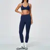 2026 Nuevo Conjunto de Yoga Sin Costuras Forma de Y Espalda Hermosa Transpirable Deportivo Secado Rápido Adelgazante Levantamiento de Glúteos Conjunto de Fitness 5112