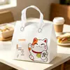 Sacolas Personalizadas Descartáveis para Embalagem para Levar, Sacolas Térmicas Comerciais de Folha de Alumínio, Sacolas Espessas da Moda em Tecido Não Tecido para Embalagem para Levar